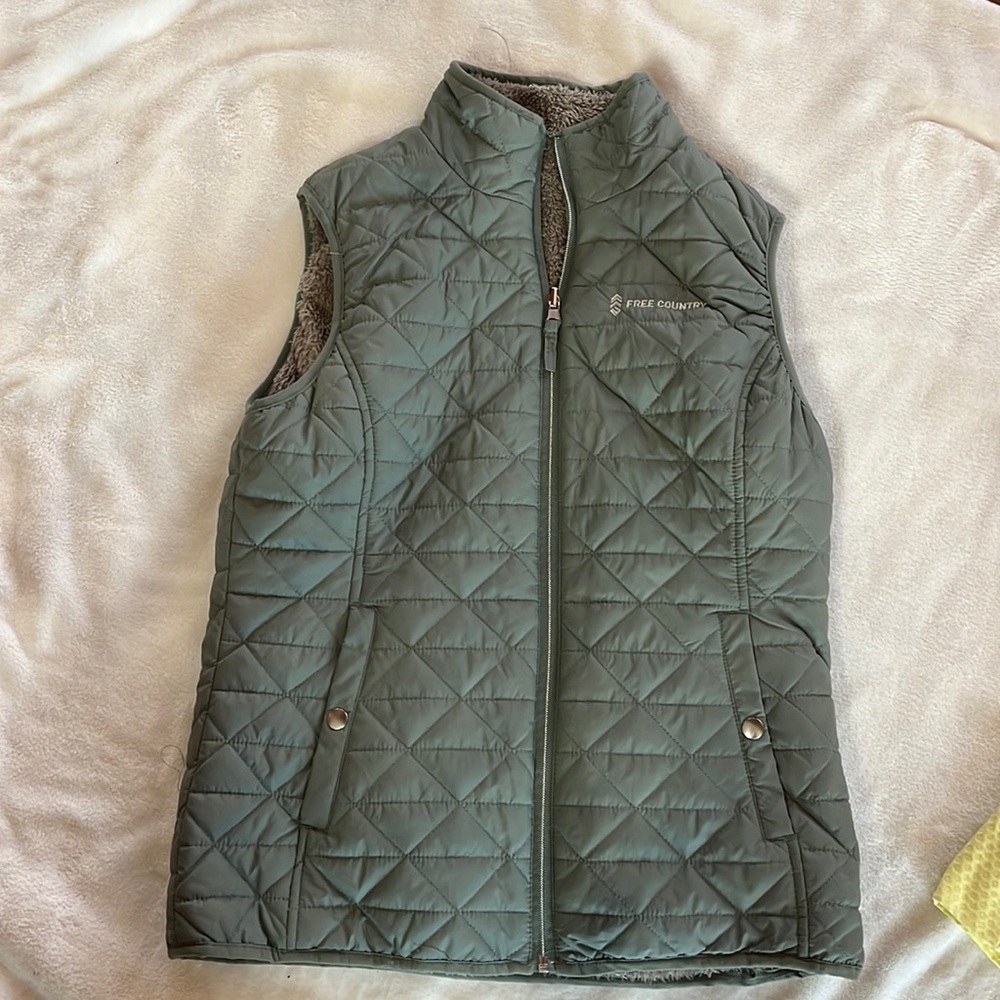 Free Country faux fur lined vest